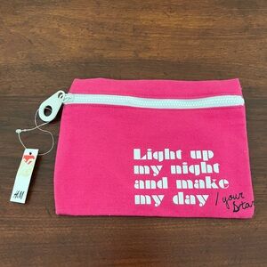 NWT- H&M, Bright Pink, Small Pouch